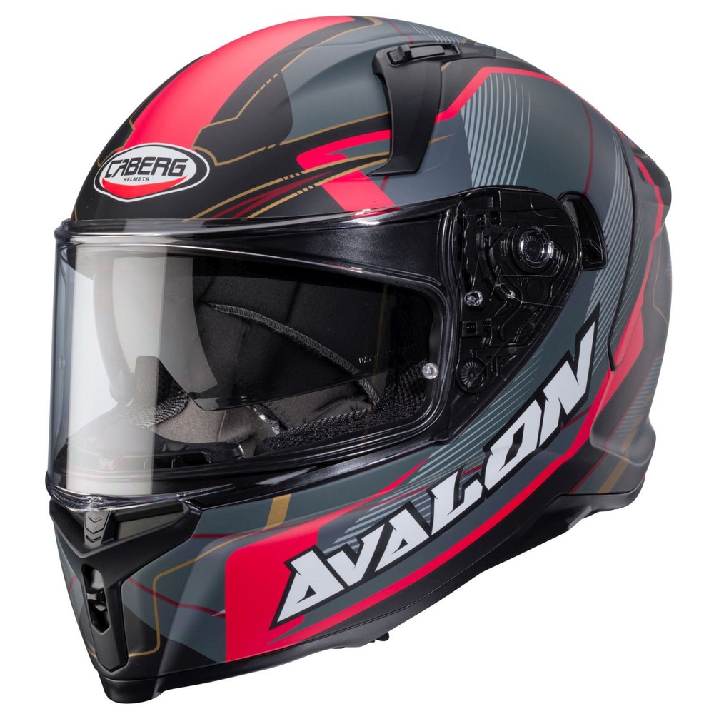 Caberg Full Face Helmet Avalon X Optic Matte Black/Grey Red - Size M