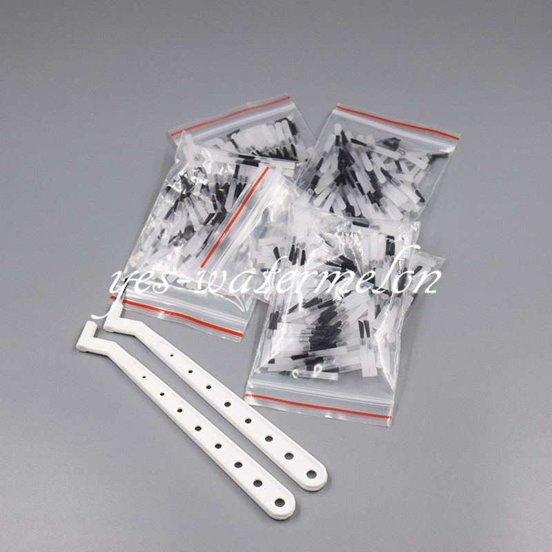 300 Pcs Dental Micro Brush Tips Composite Black + 3 Pcs Applicator Brush Handle