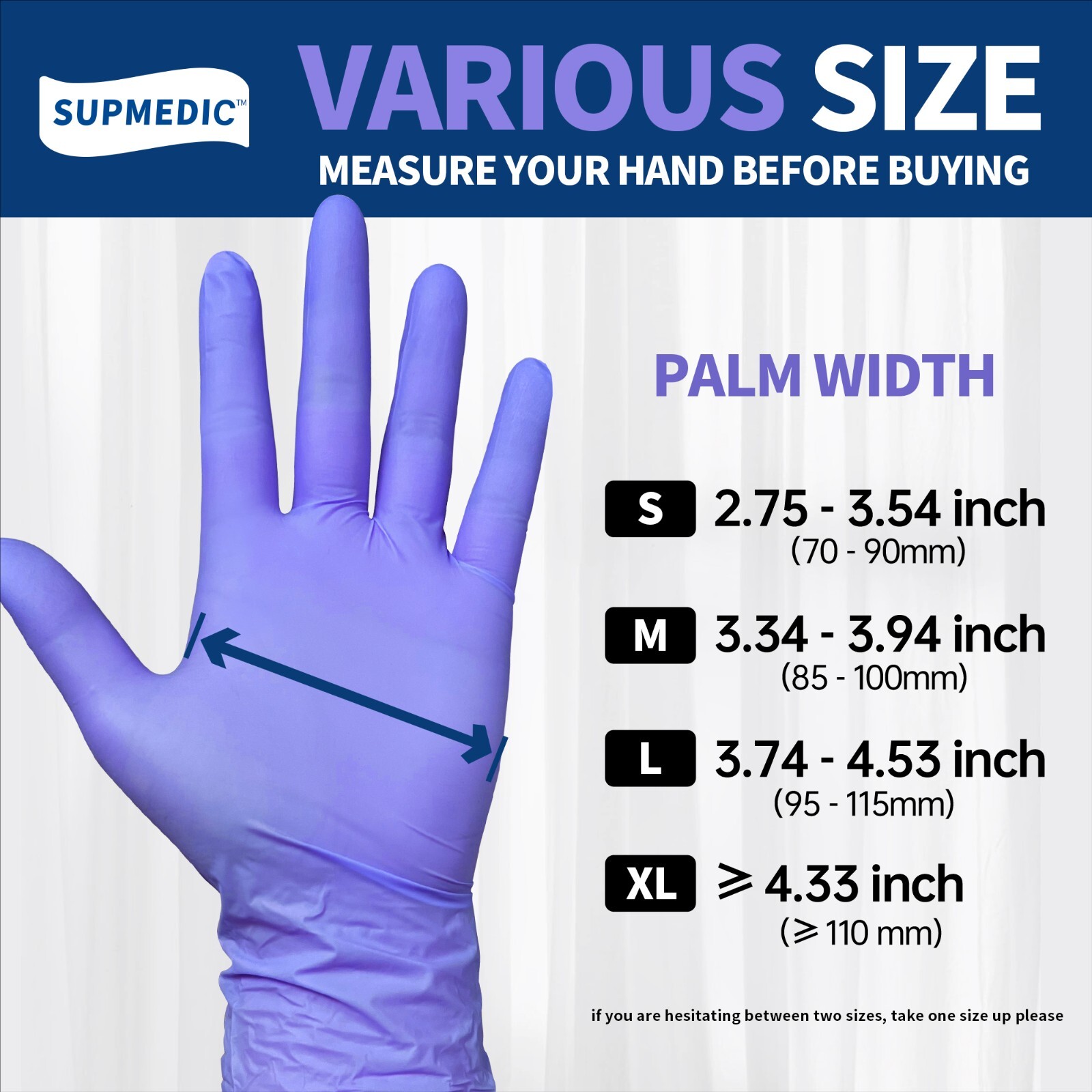 Medical Nitrile Exam Gloves Powder-Free Food-Safe Disposable Glove Purple 100PCs