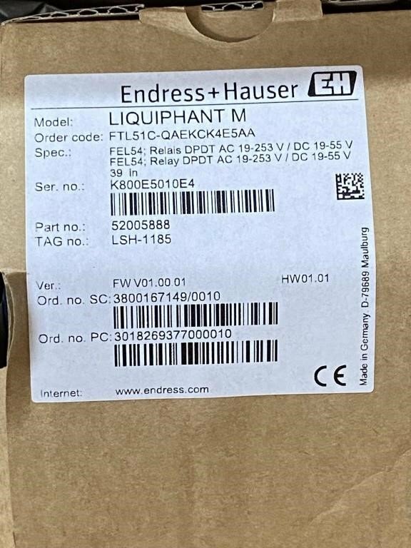Endress+Hauser LIQUIPHANT M Point Level Switch FTL51C-QAEKCK4E5AA, FTL51
