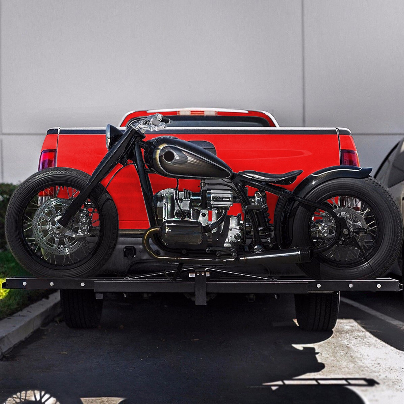 Motorcycle Carrier Hitch Mount Hauler Rack - Steel - Dirt Bike MX Scooter