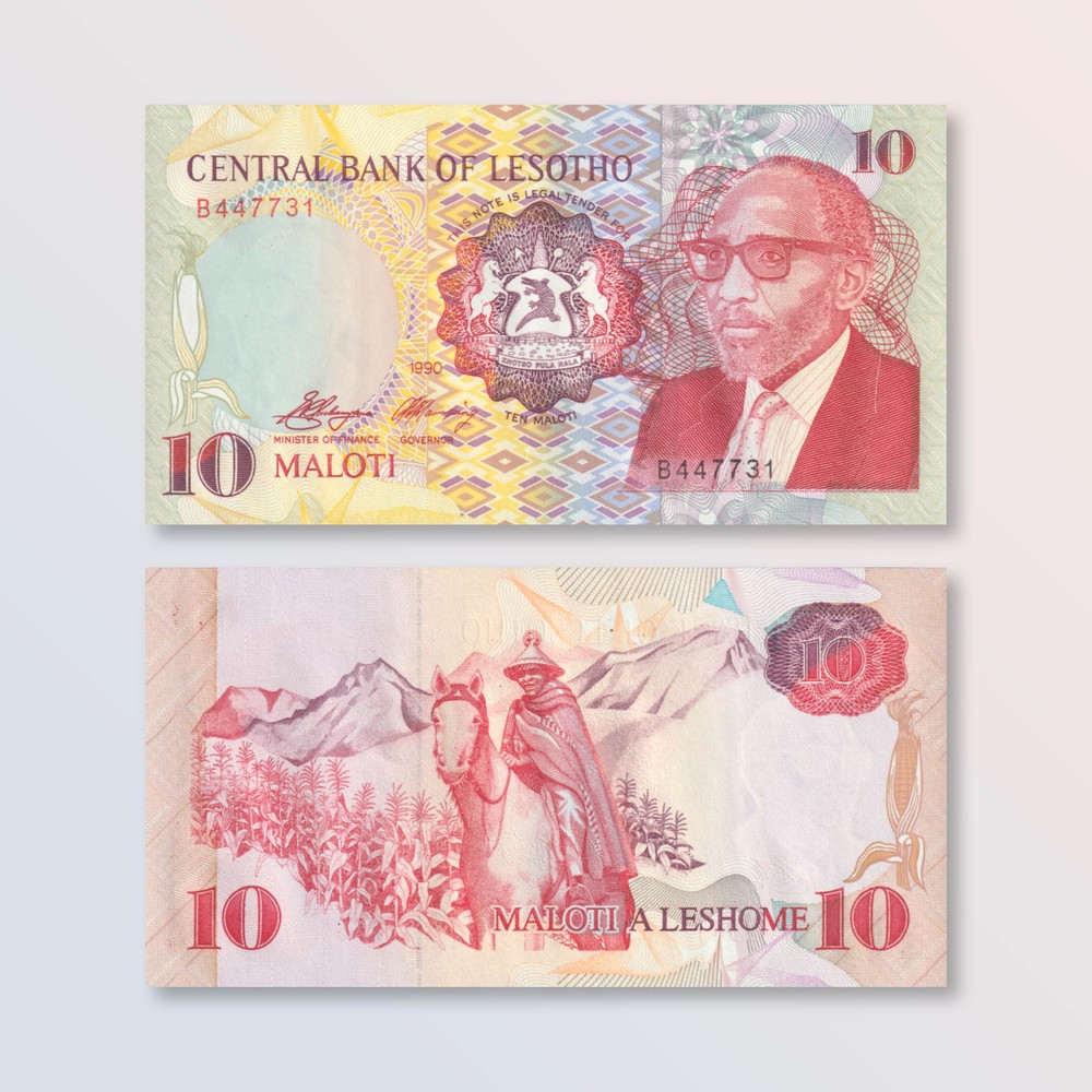 Lesotho 10 Maloti, 1989, B208a, P11a, UNC