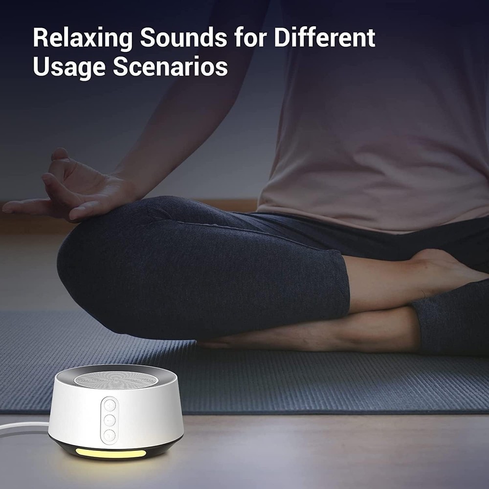 5-Timer White Noise Machine with Night Light - Calm Your Space Effortlessly