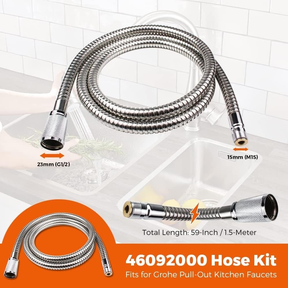 46092000 Pull Out Spray Hose for Grohe Kitchen Faucets, Pull Down Kitchen Faucet