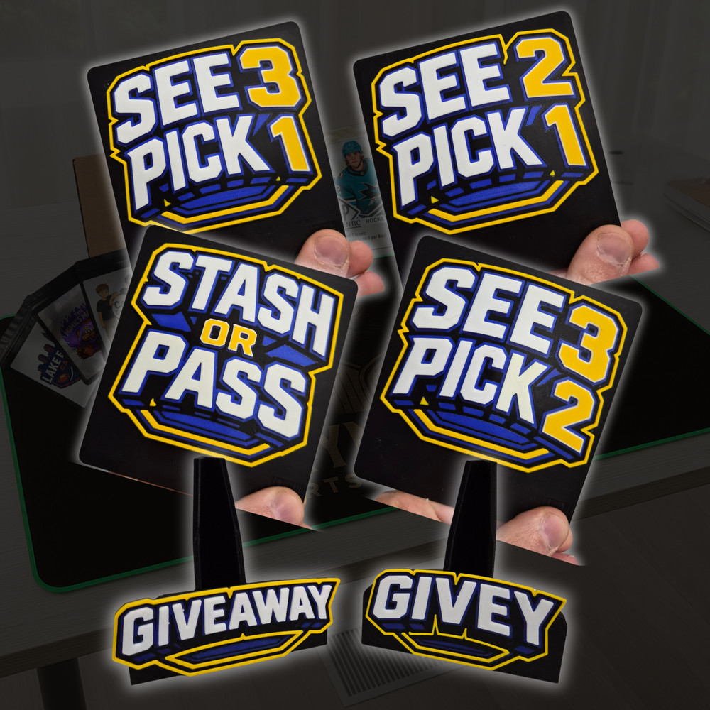 Card Breaks Sign Bundle, Stash or Pass, See 2 Pick 1, See 3 Pick 1, Giveaway