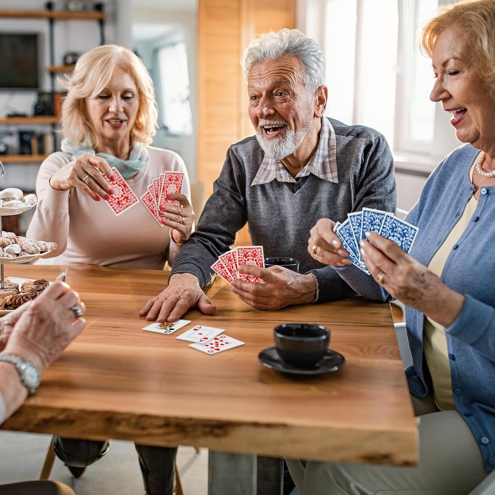 Waterproof Plastic Playing Cards - 2 Pack Large Print