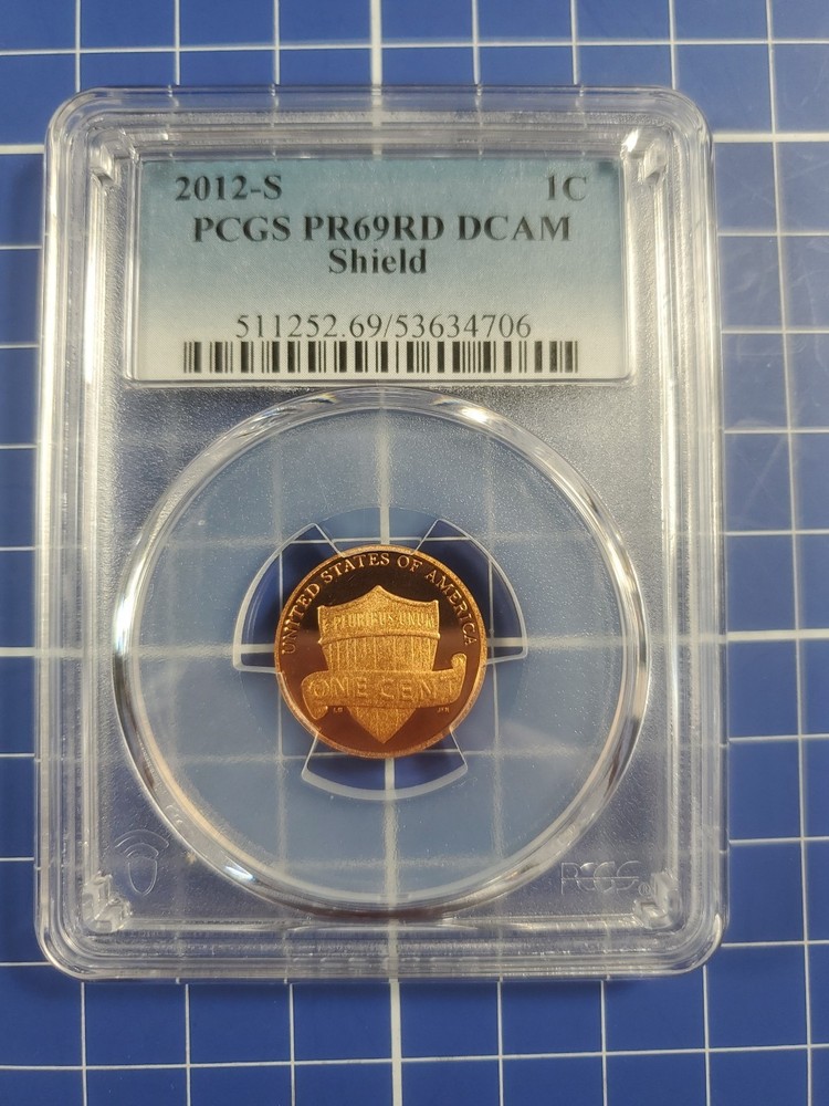 2012-S PCGS 1C Lincoln Shield Cent PR69RD Deep Cameo