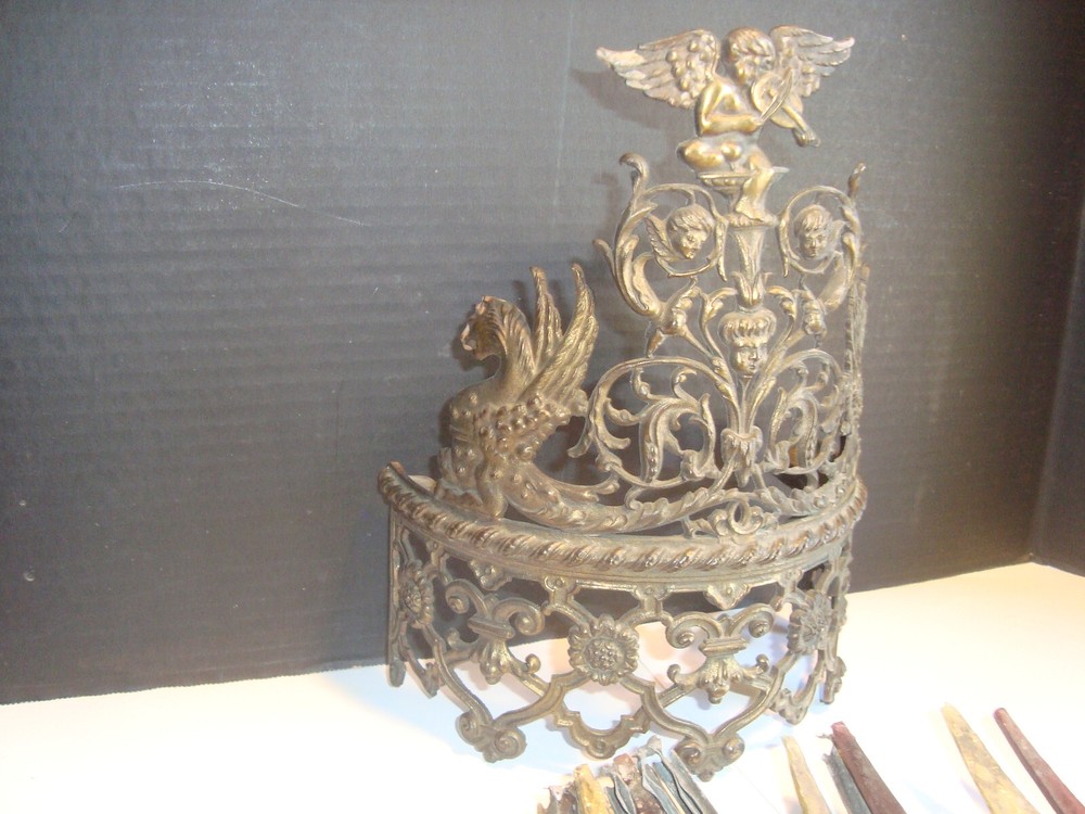 Antique Victorian Brass Wall Sconce Needs Work