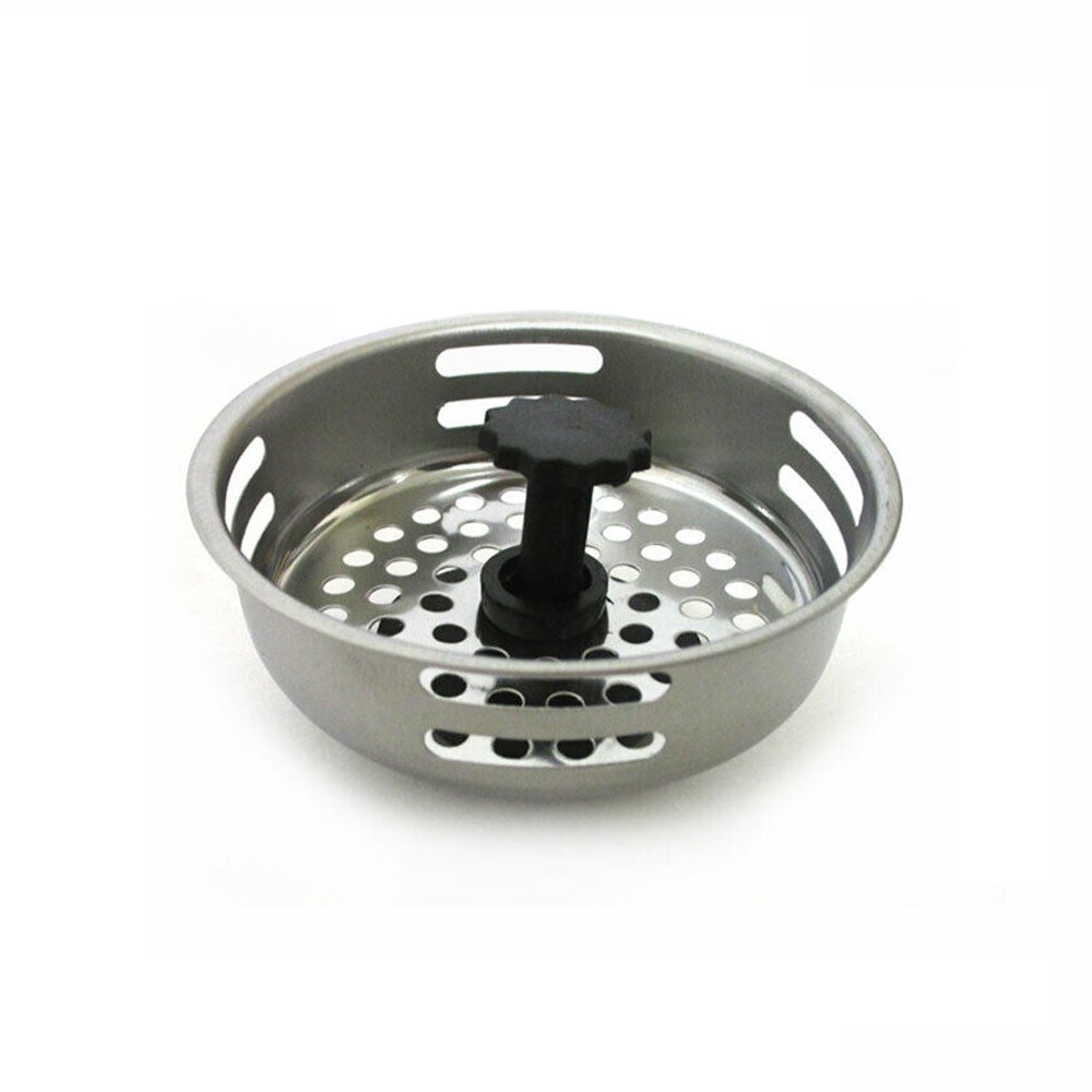 Stainless Kitchen Sink Drain Strainer Basket Stopper  3.2" Diameter Waster Plug