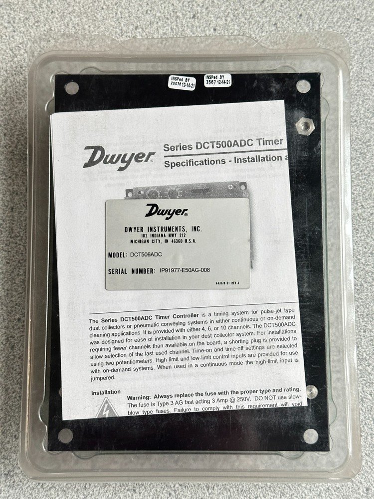 NEW Dwyer DCT506ADC Dust Collector Timer Controller, 6 channels