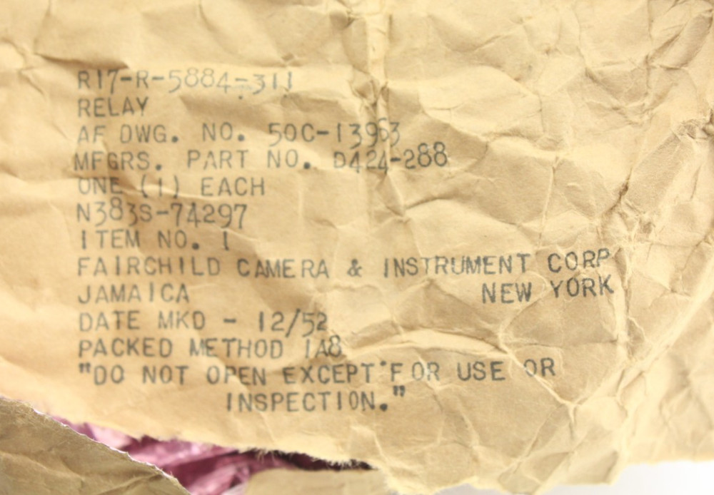 Fairchild D424-288 Electromechanical Sequencer / Rotary Switch Assembly – 1952