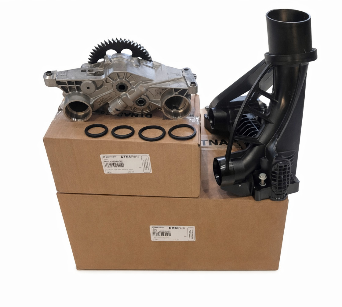 OEM Detroit DD15 Oil Pump A4721805601 + Suction Manifold A4721806851 + O-Rings