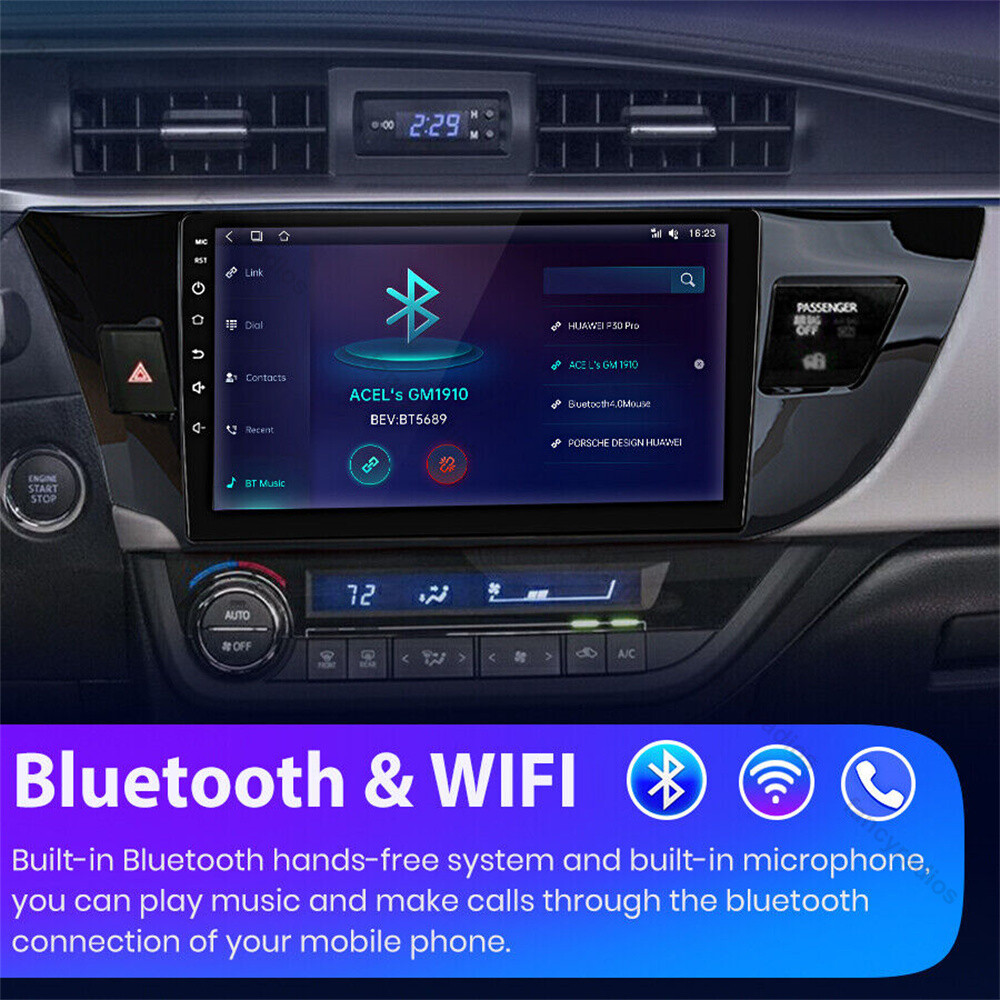 Apple Carplay Android 15 For Toyota Corolla 2014-2016 Car Stereo Radio GPS Navi