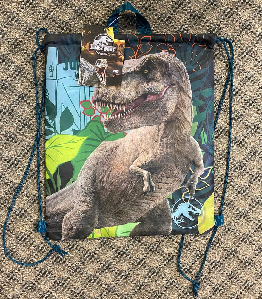 JURASSIC WORLD DRAWSTRING BAG BOY NWT