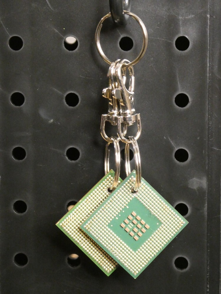 (2) Intel CPU Keychain - Pentium | Core2 | Xeon | Celeron | i5 2nd Gen