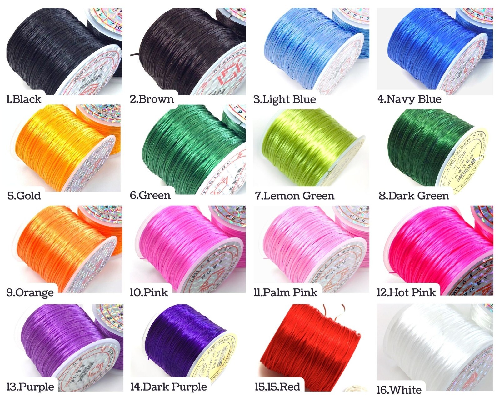 High Quality Japan Crystal Elastic String Stretch Poly Beading String Crystal