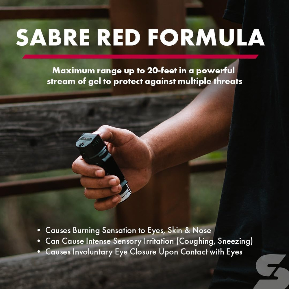 SABRE Crossfire Pepper Gel, Deploys at Any Angle, Maximizes Target Acquisition a