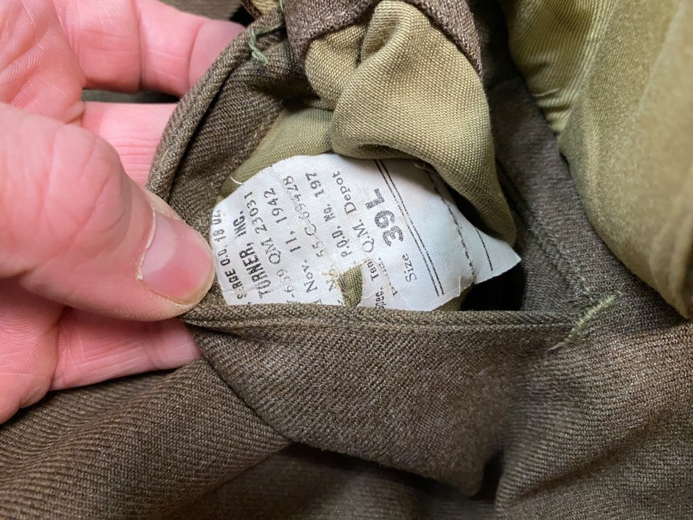 ORIGINAL WWII US ARMY M1938 CLASS A DRESS JACKET-SIZE 39L MEDIUM LONG