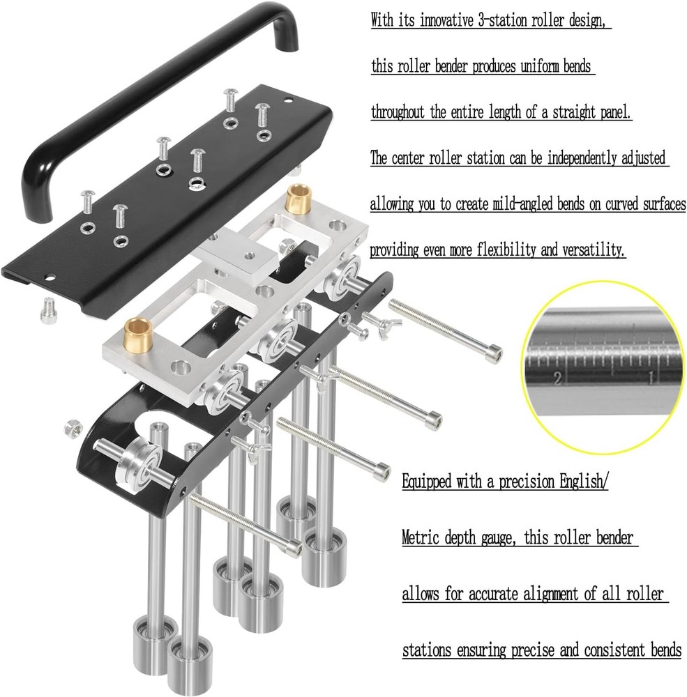 ER3 Three-Station Edge Roller Sheet Metal Edge Roller Bender,0-90° Bending Angle