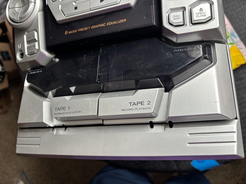 Sharp CD-BA150 Mini Component System with Pair CP-BA150 Speakers Tested CD Error