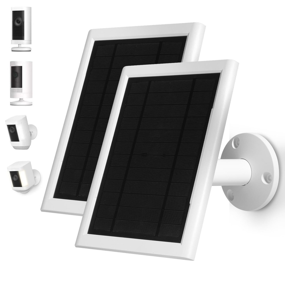 5W Solar Panel Compatible for Ring Camera Spotlight Cam Plus/Pro Battery Stic...