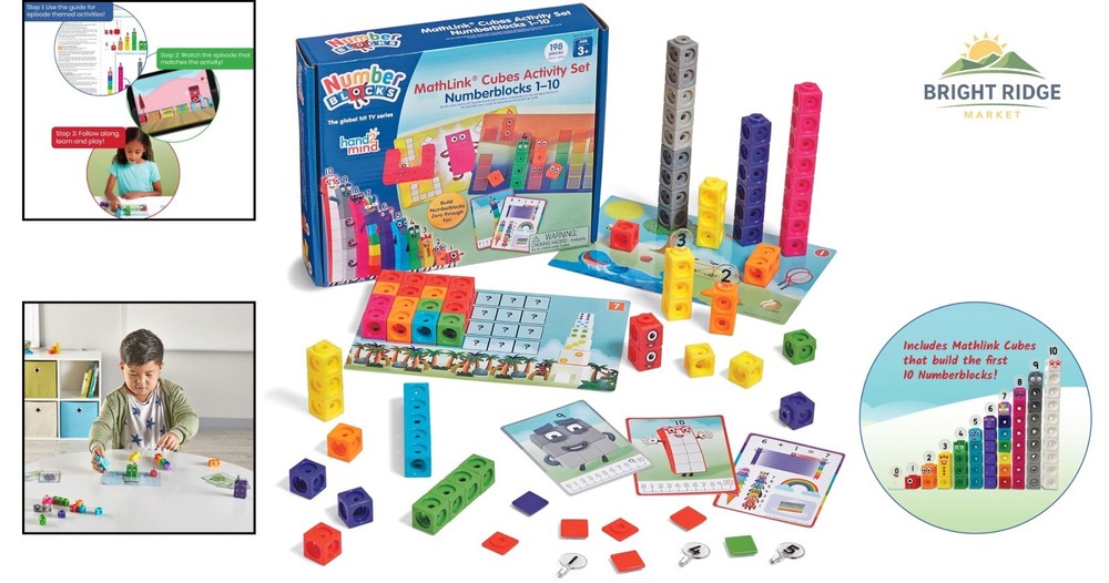Interactive Counting Blocks Set for Preschoolers with 30 Learning Activities