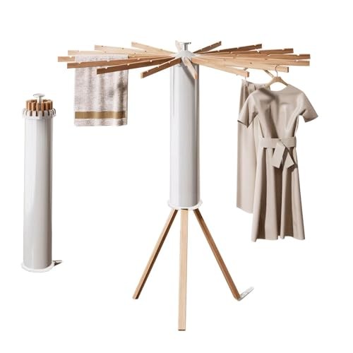 Tripod Clothes Drying Rack - Foldable Laundry Drying Rack - Household Floor