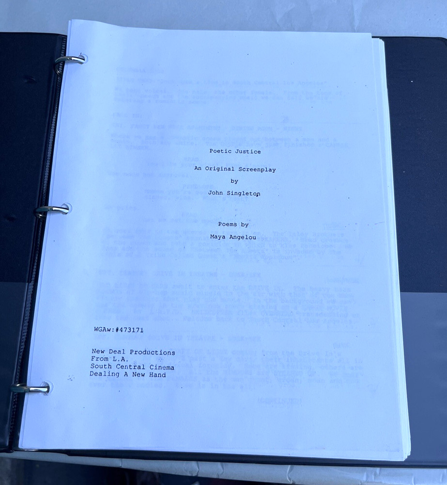 Vintage Poetice Justice by John Singleton Original Movie Script w/ Notes