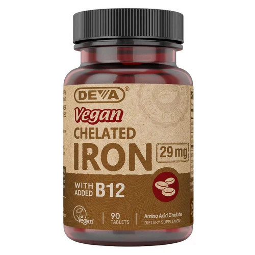 Chelated IRON Vegan 90 TAB By Deva Vegan Vitamins