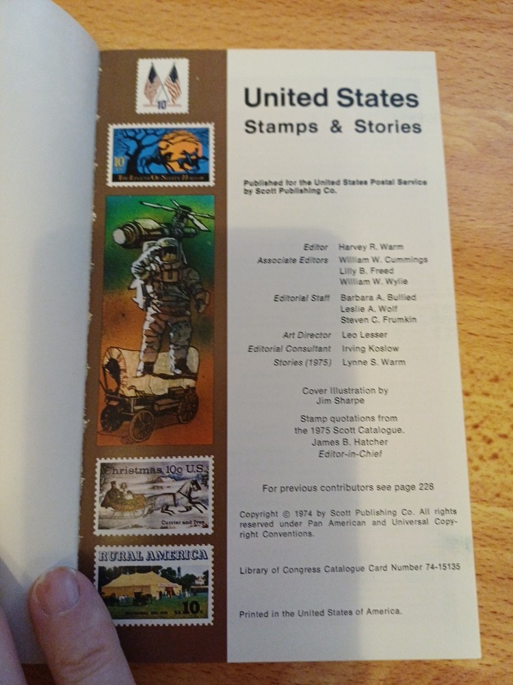 Stamps & Stories 1975 US Postage Stamp Value Book History Told In Stamps BOOK