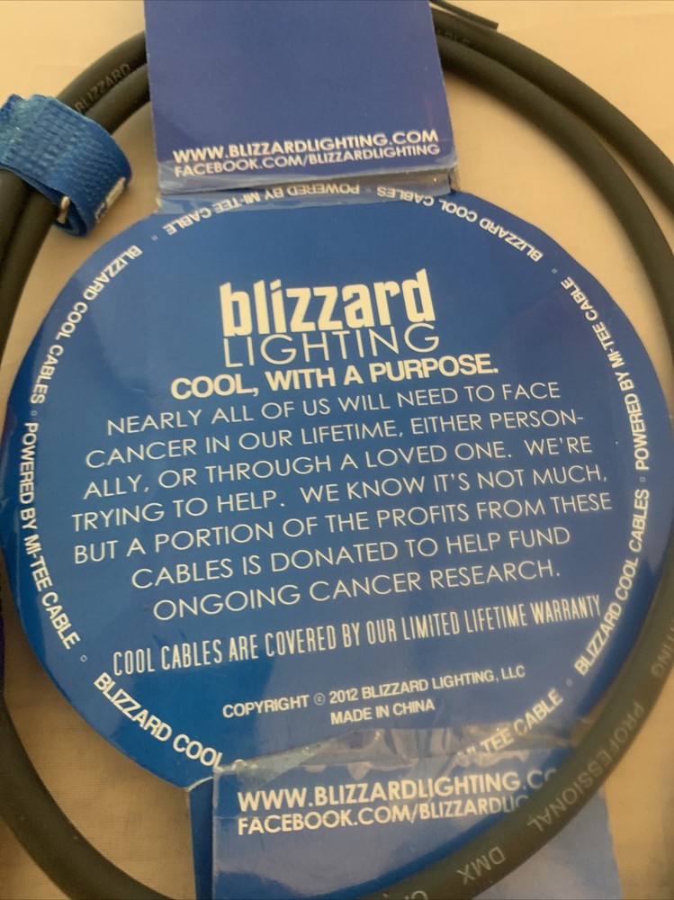 Blizzard Lighting Cool Cable Made With DMX Ingredients NEW