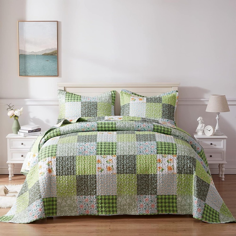 Quilts Queen Size Soft Durable Quilted Bedspread Lightweight Comforter