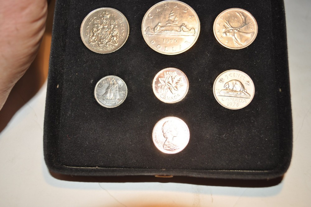 1976 CANADA DOUBLE PENNY 7 UNCIRCULATED COIN SET