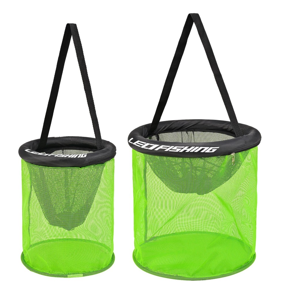 Rubber Foldable Floating Fish Basket Foldable Design Durable Live Bait Container