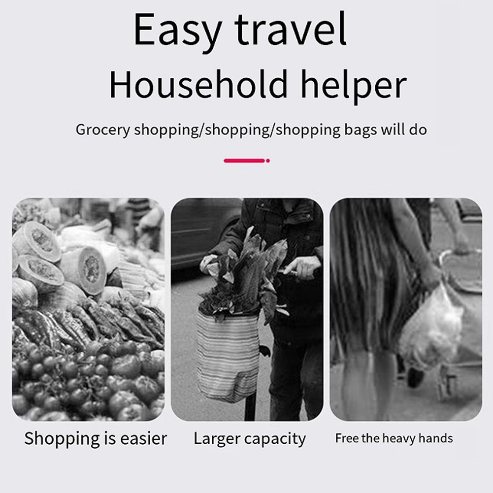 Collapsible Shopping Cart Utility Trolley Cart with Removable Tote&Swivel Wheels