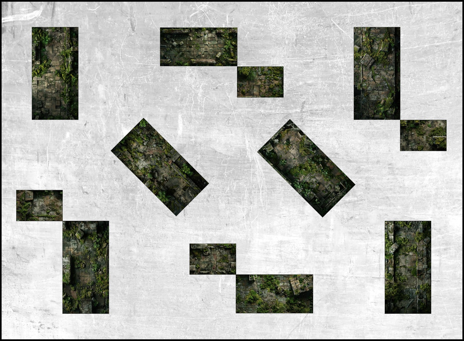 Neoprene Terrain Mats - Chapter Approved 2025 Tournament Ready - Overgrown
