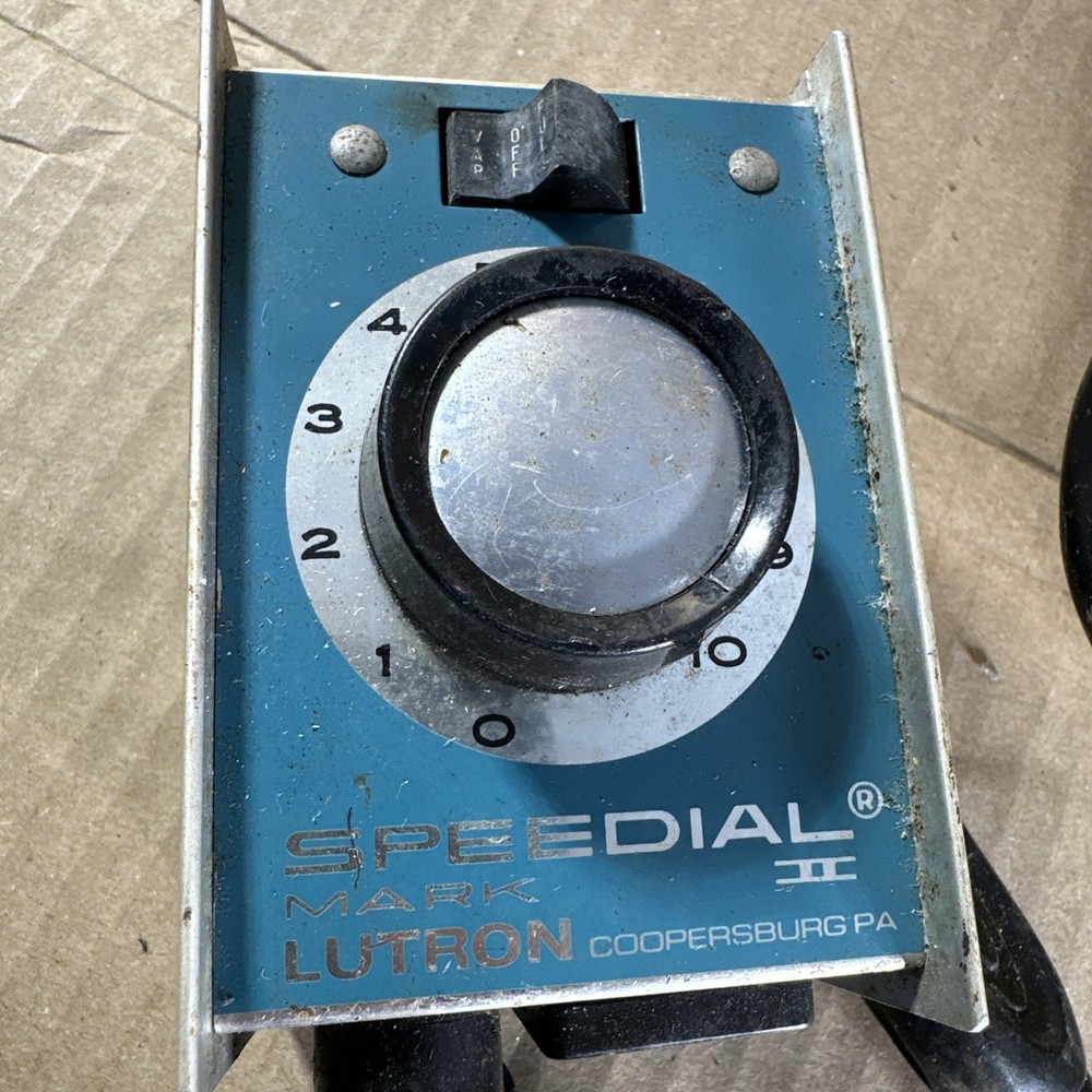 Lutron Electronics Speedial Mark 2 Variable Speed Controller Made In USA Vintage