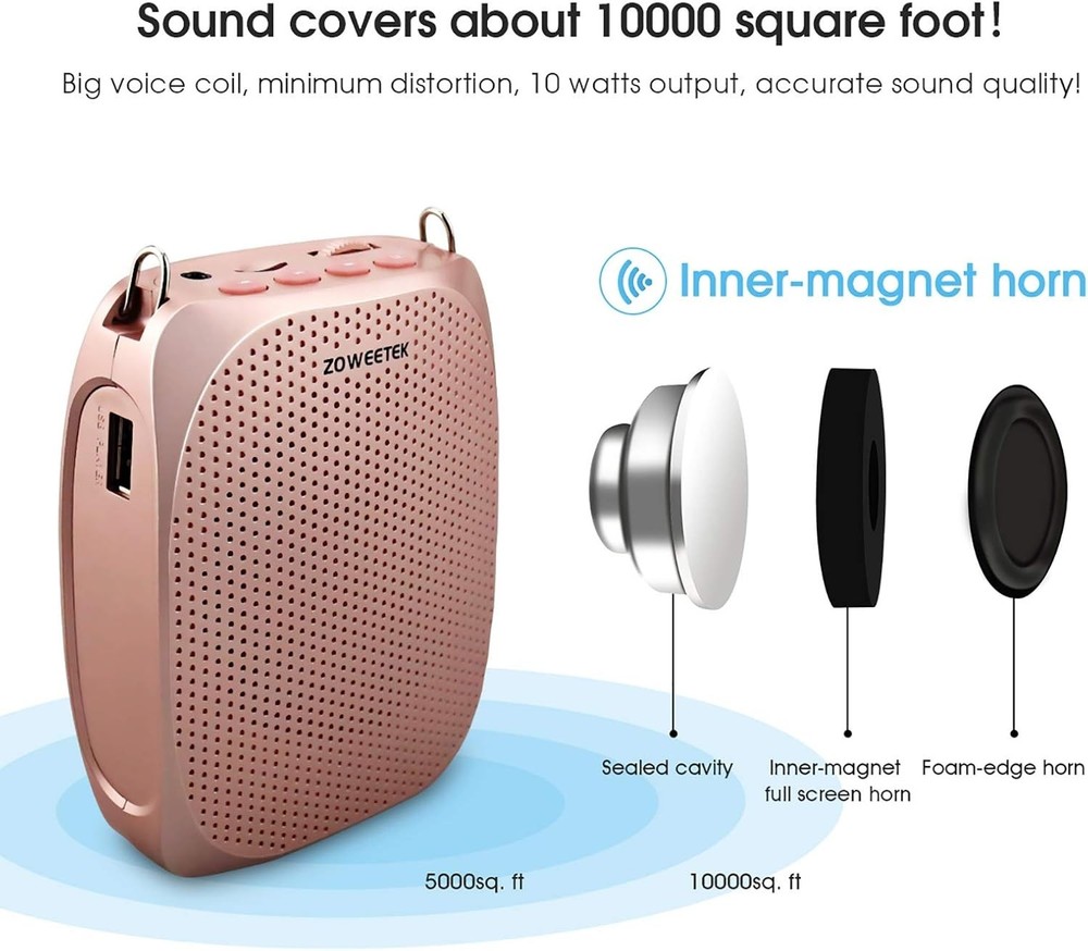 Multi-Input Voice Amplifier with 10W Output - Perfect for Guiding Tours