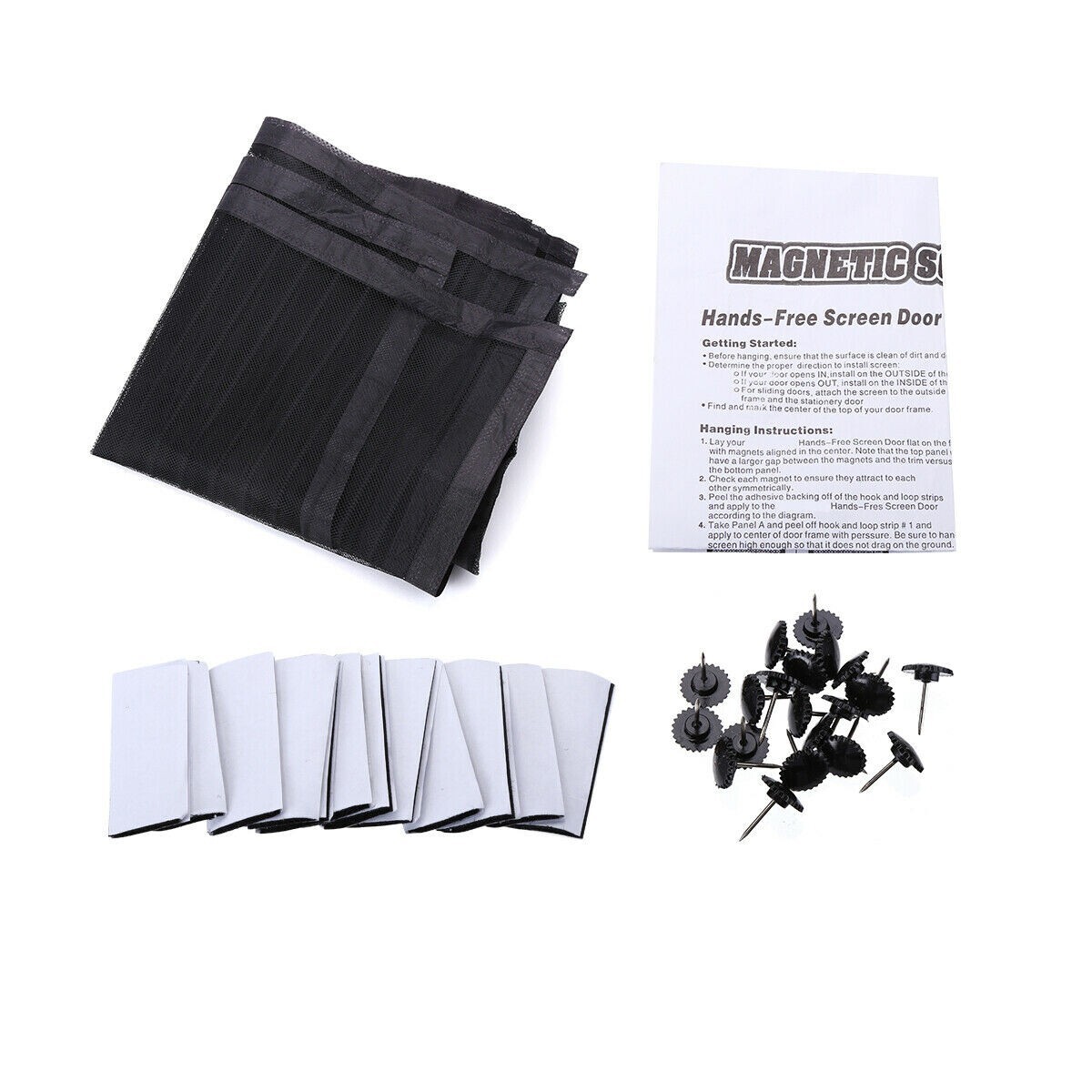 Magnetic Screen Door Retractable Mesh Net Pet Patio Hands Free Mosquito Magic