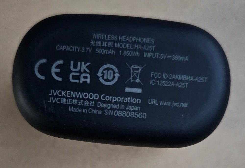 JVC HA-A25T CHARGING CASE ONLY BLACK BASE.