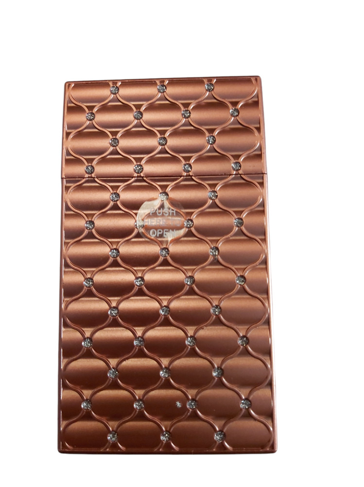 Eclipse Diamond Rhinestone Plastic Crushproof Cigarette Case, 2ct, 100s, 3117M20