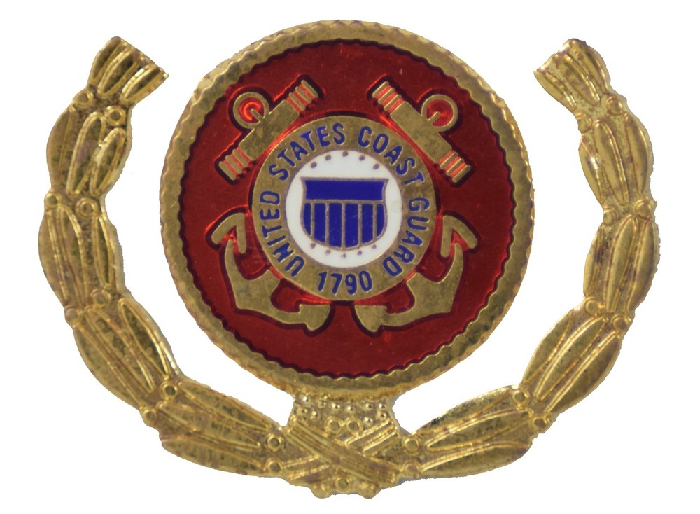 COAST GUARD WREATH HAT PIN