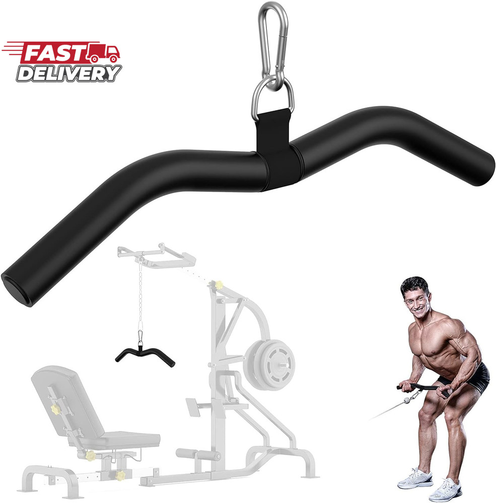 Upgraded LAT Pulldown Bars, 19" LAT Pull down Bar Attachments for Home Gym, Curl