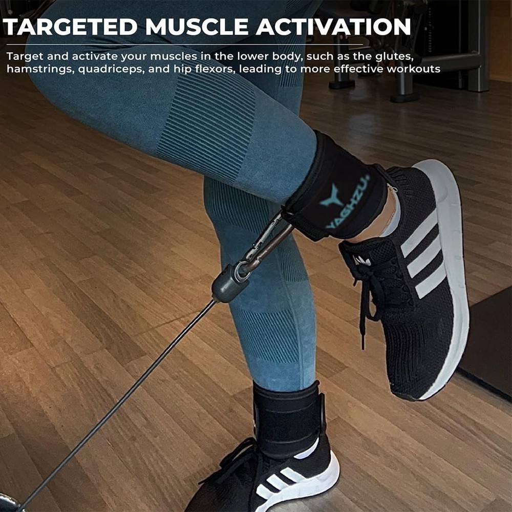 Ankle Straps for Cable Machines Glute Kickback Attachments for Workouts