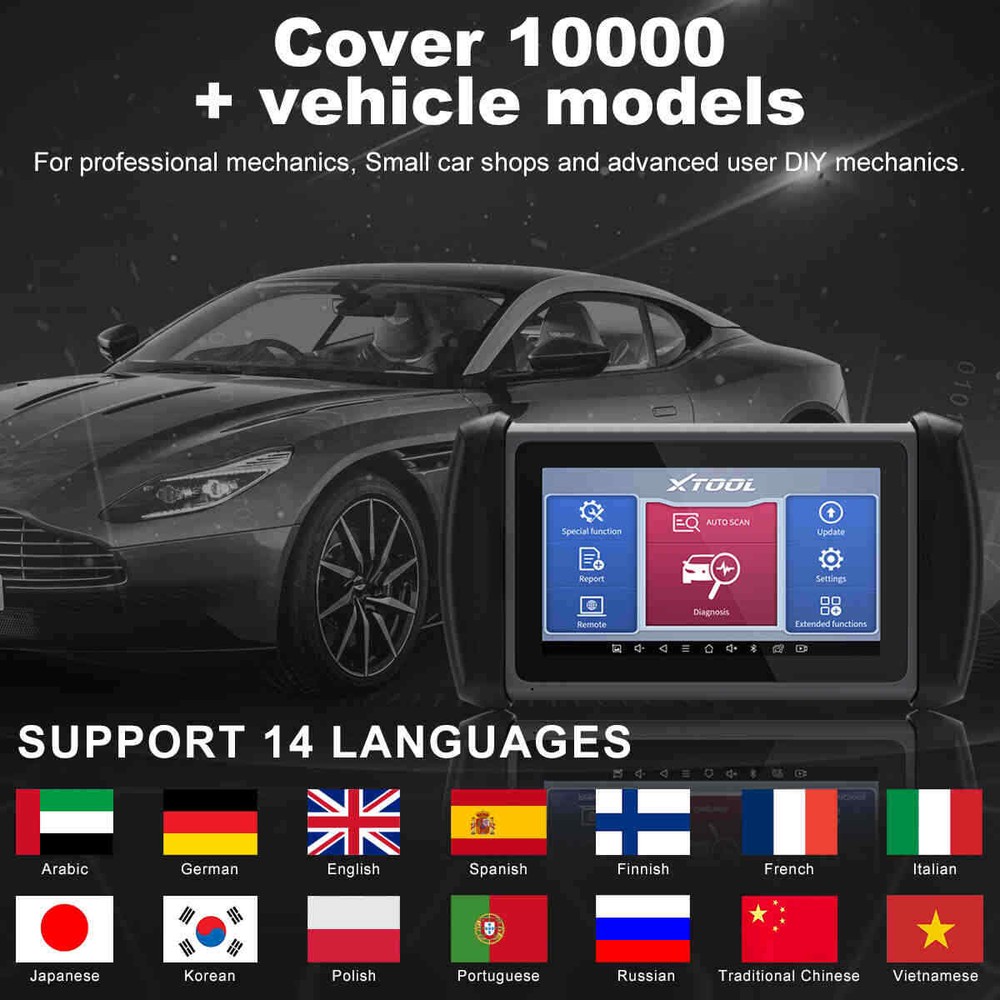 XTOOL Scanner IP616 OBD2 Auto Full Diagnostic K!ey Programmer Coding Tool CANFD