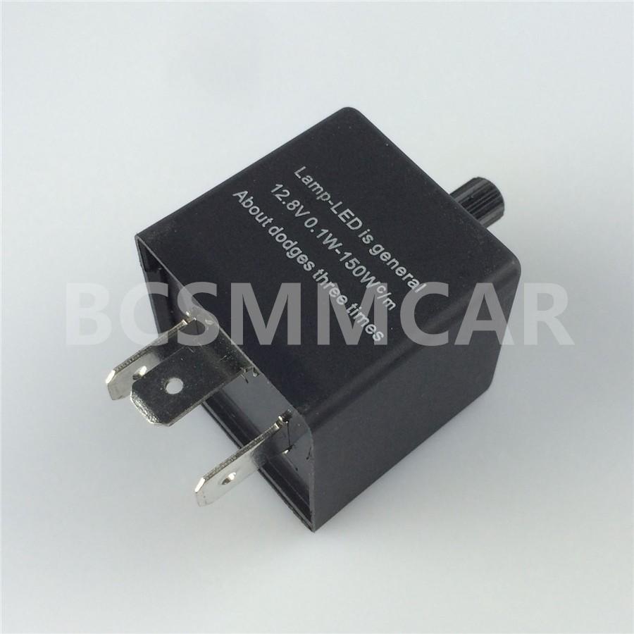 3-Pin Flasher Relay LED For Car Turn Signal Light Bulbs Hyper Flash Adjustable