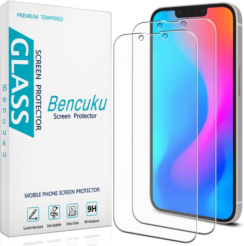 (2 Pack) Matte Glass Screen Protector Designed for iPhone 13 Pro Max, Clear