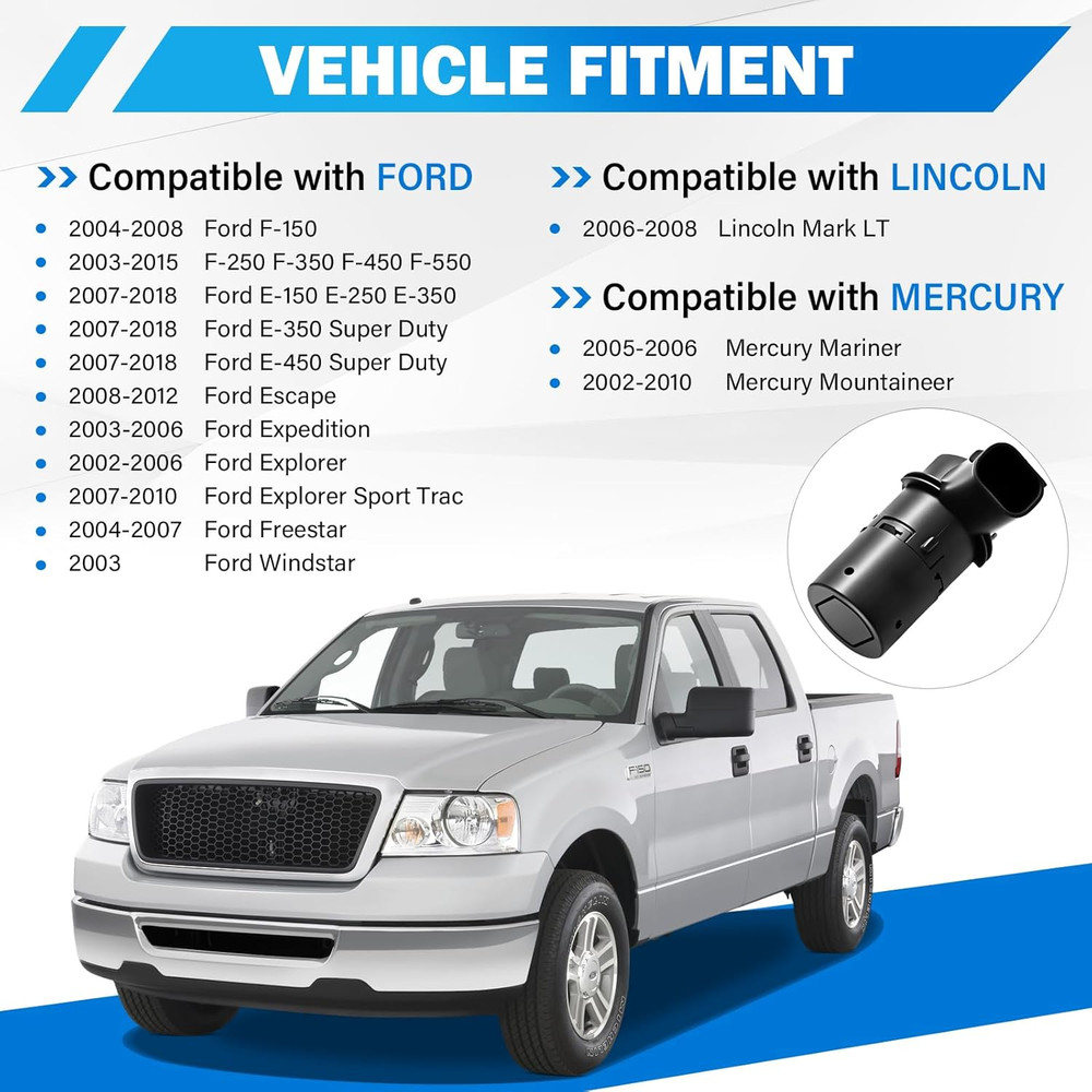 Yikesai 4X Backup & Reverse Sensor Kit, Rear Parking Assist Sensor Compatible wi