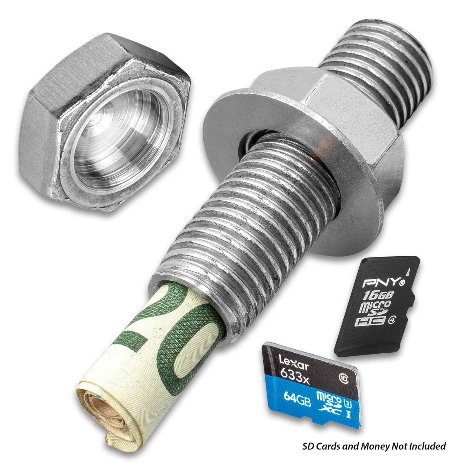 Nut and Bolt Fake Diversion Safe Stash Compartment - Hide Cash Money Pills Stash