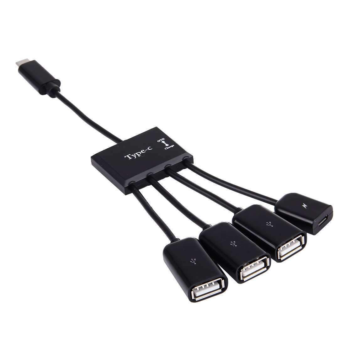 AMZER Portable 4 in 1 USB Type-C Splitter 3 Ports USB 2.0